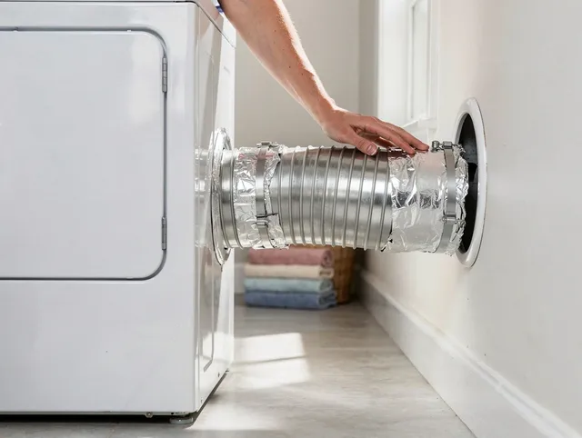 Professional dryer vent hose installation by Brea Dryer Vent Cleaning in Brea